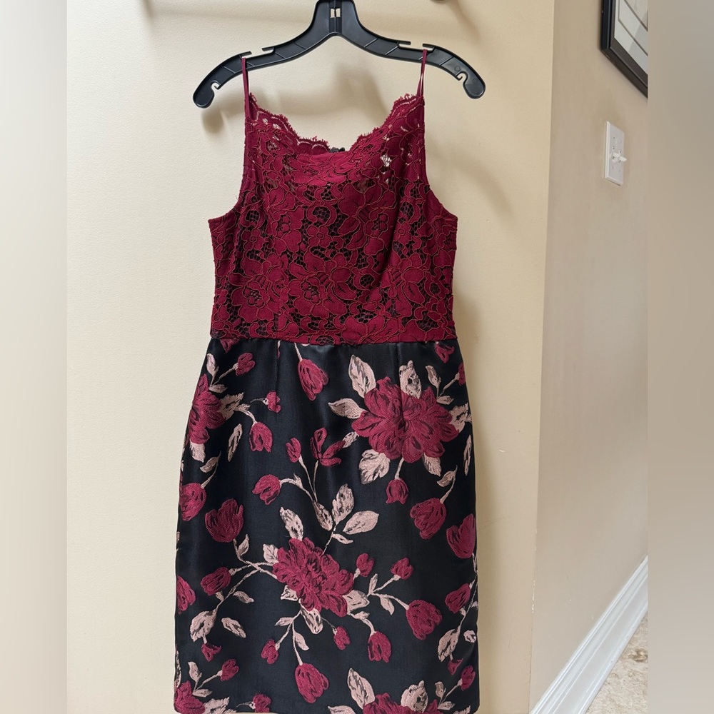 Hutch Burgundy and Black Lace bodice with brocade skirt